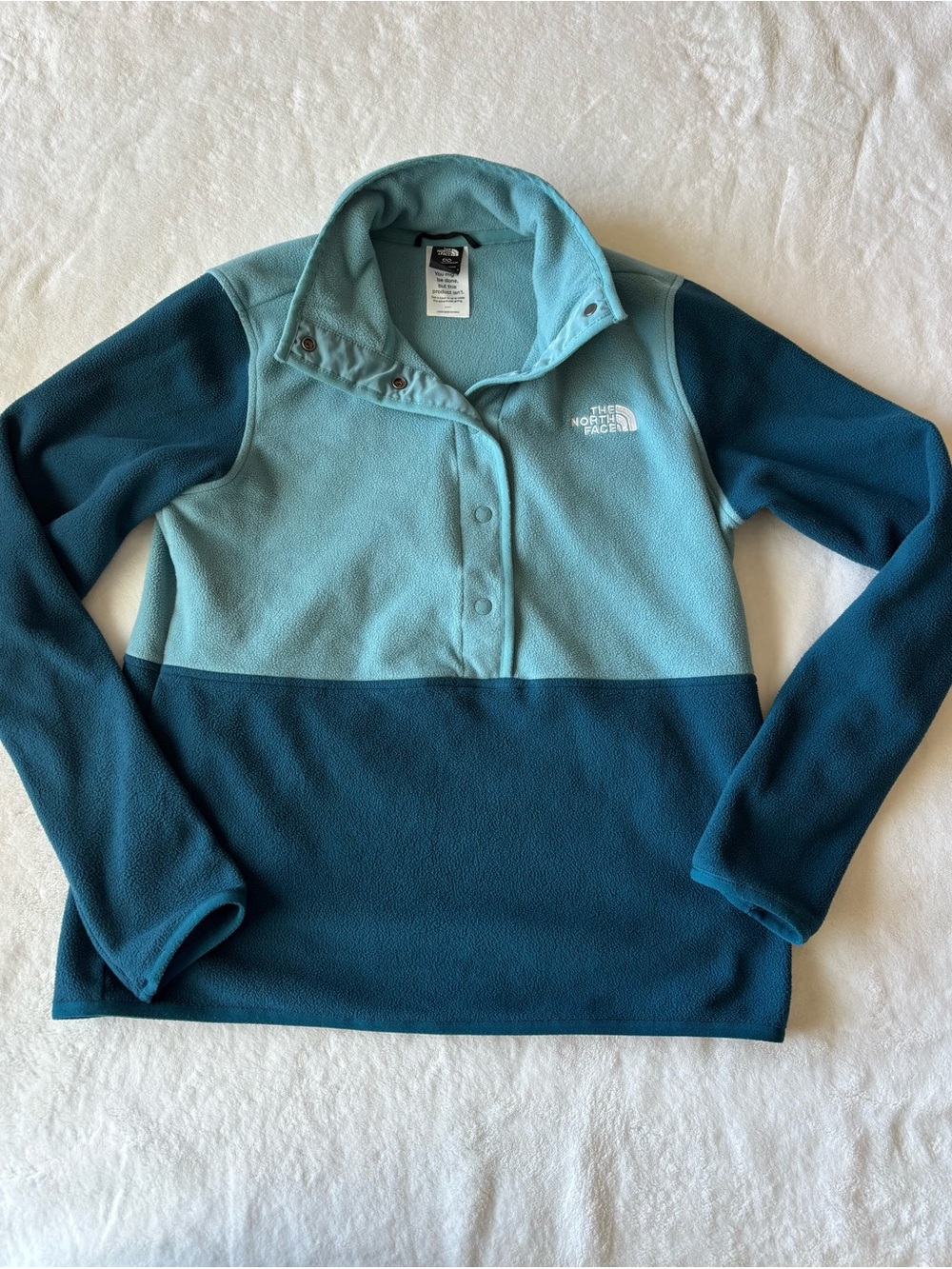 Jordan Two-Tone Teal and Dark Teal Fleece Pullover